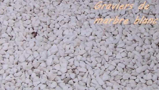 Graviers marbre blanc